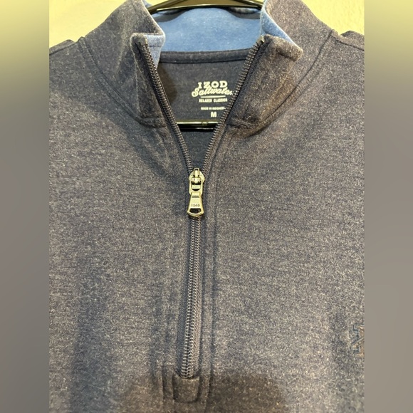 Izod Dark Blue Quarter-Zip Pullover Size Medium - Picture 5 of 5